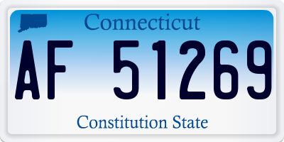 CT license plate AF51269