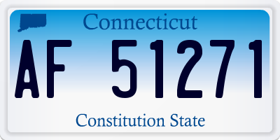 CT license plate AF51271
