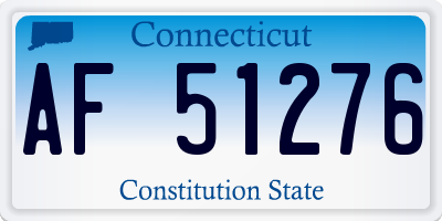 CT license plate AF51276