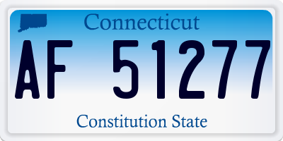 CT license plate AF51277