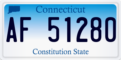 CT license plate AF51280