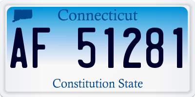 CT license plate AF51281