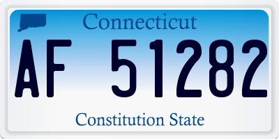 CT license plate AF51282