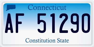 CT license plate AF51290