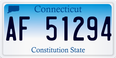 CT license plate AF51294