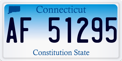 CT license plate AF51295