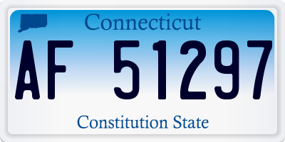 CT license plate AF51297