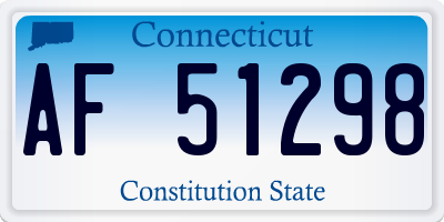 CT license plate AF51298