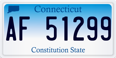 CT license plate AF51299