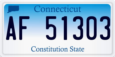 CT license plate AF51303