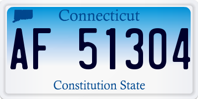 CT license plate AF51304