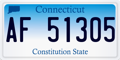 CT license plate AF51305