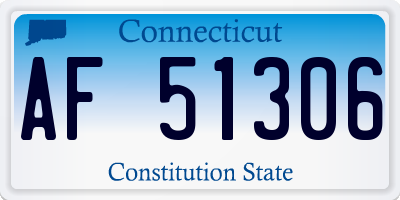 CT license plate AF51306