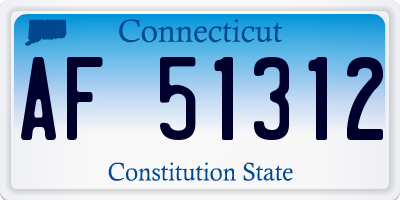 CT license plate AF51312