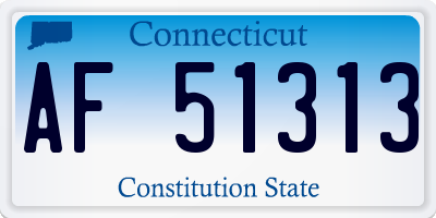 CT license plate AF51313