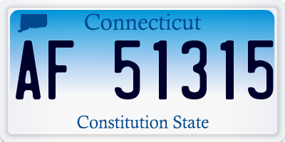 CT license plate AF51315