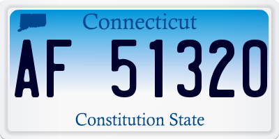 CT license plate AF51320