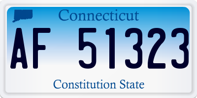 CT license plate AF51323