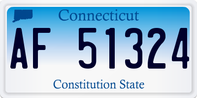 CT license plate AF51324