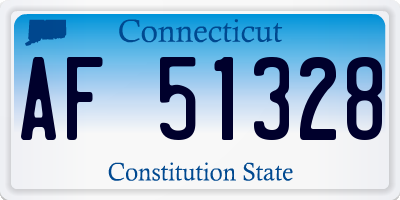 CT license plate AF51328