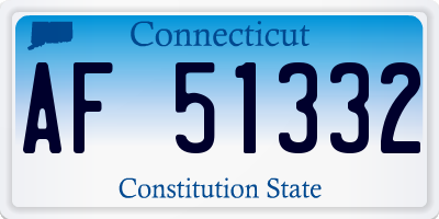 CT license plate AF51332