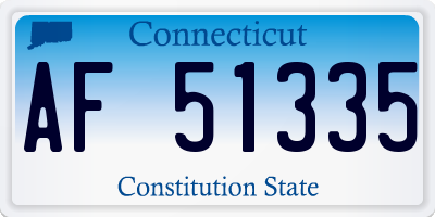 CT license plate AF51335