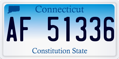 CT license plate AF51336