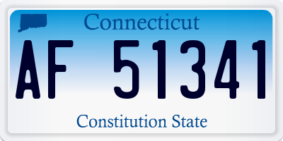 CT license plate AF51341