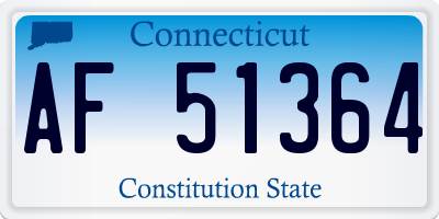 CT license plate AF51364
