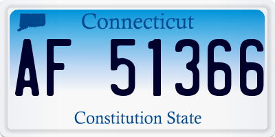 CT license plate AF51366