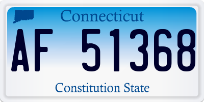 CT license plate AF51368