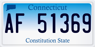 CT license plate AF51369