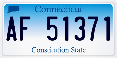 CT license plate AF51371