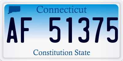 CT license plate AF51375