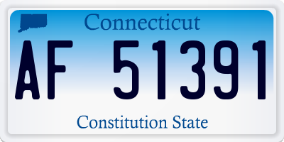 CT license plate AF51391
