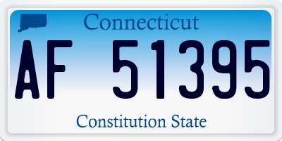 CT license plate AF51395