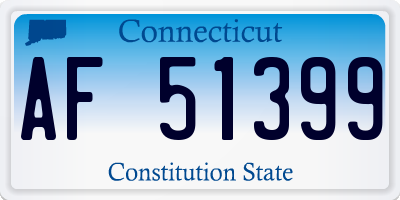 CT license plate AF51399