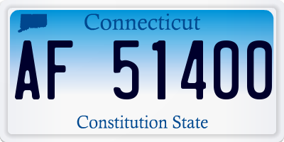 CT license plate AF51400