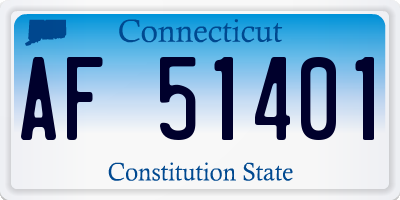 CT license plate AF51401