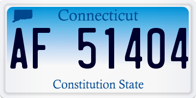 CT license plate AF51404