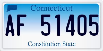 CT license plate AF51405