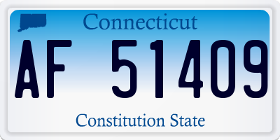 CT license plate AF51409