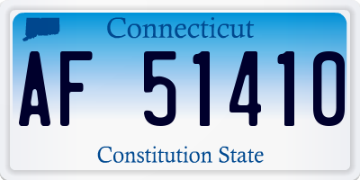CT license plate AF51410