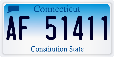 CT license plate AF51411