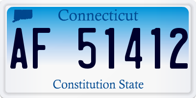 CT license plate AF51412