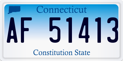 CT license plate AF51413