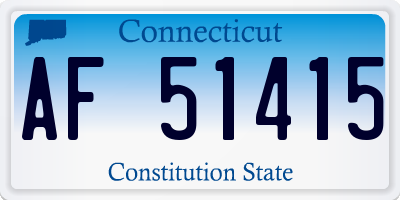 CT license plate AF51415