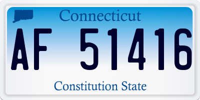 CT license plate AF51416