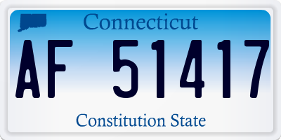 CT license plate AF51417