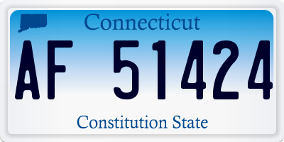 CT license plate AF51424